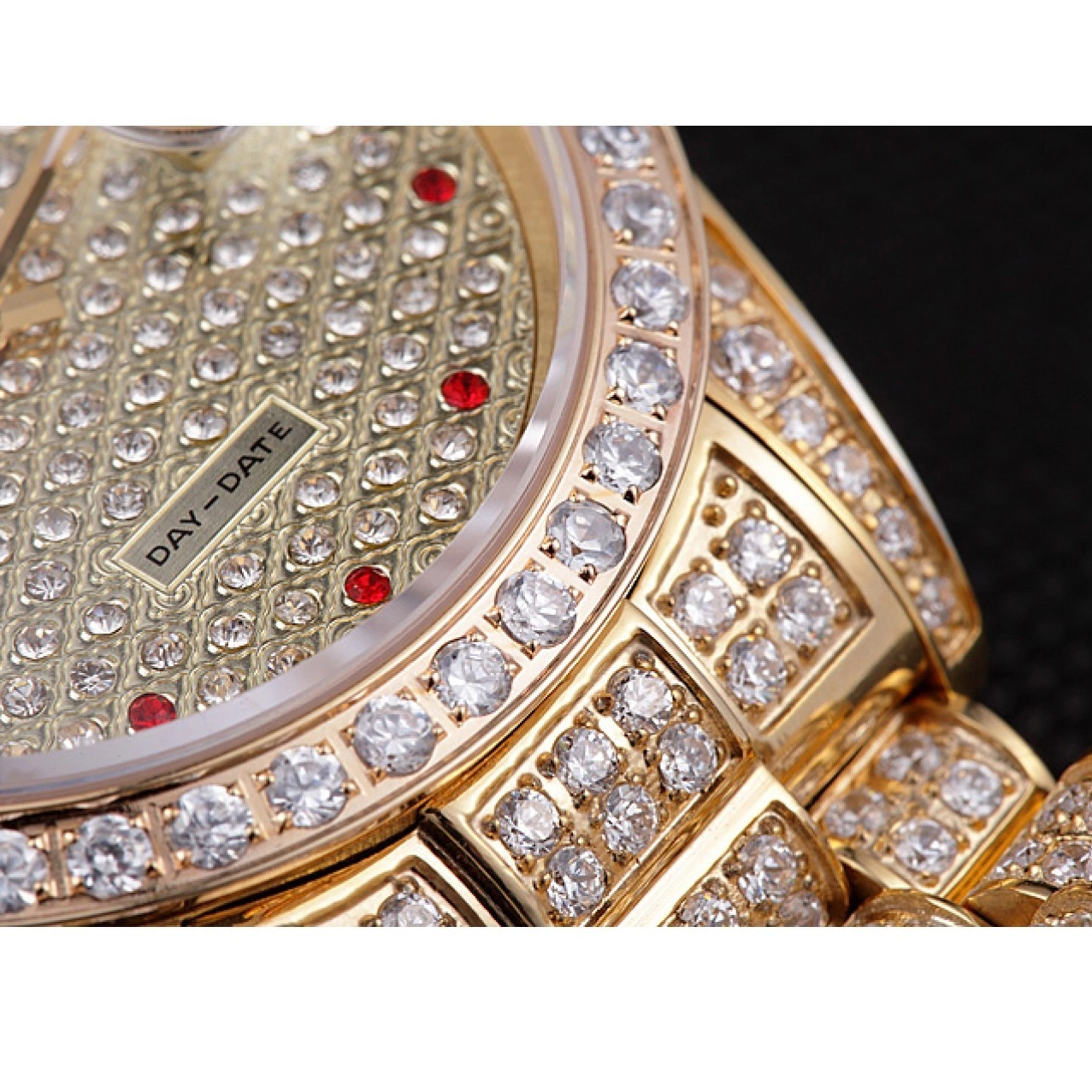 AAA Replica Watches Diamonds Gold-srl185 Yellow Day-Date Swiss 621615 Rolex 0824